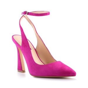 Nine West Tabita Ankle Strap Pink Pumps Heels